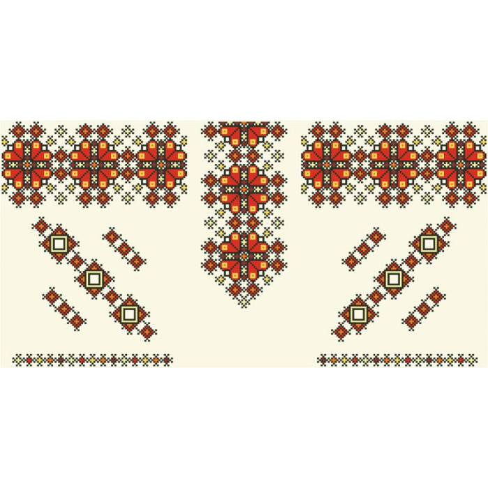 БД030дМ28нн Барвиста вишиванка Заготовка для вишивки - Блузка для дівчинки 1-3 роки, габардин, бежевий