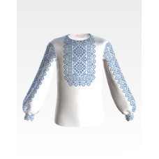 БД032пБ28нн Барвиста вишиванка Заготовка для вишивки - Блузка для дівчинки 1-3 роки, габардин, білий