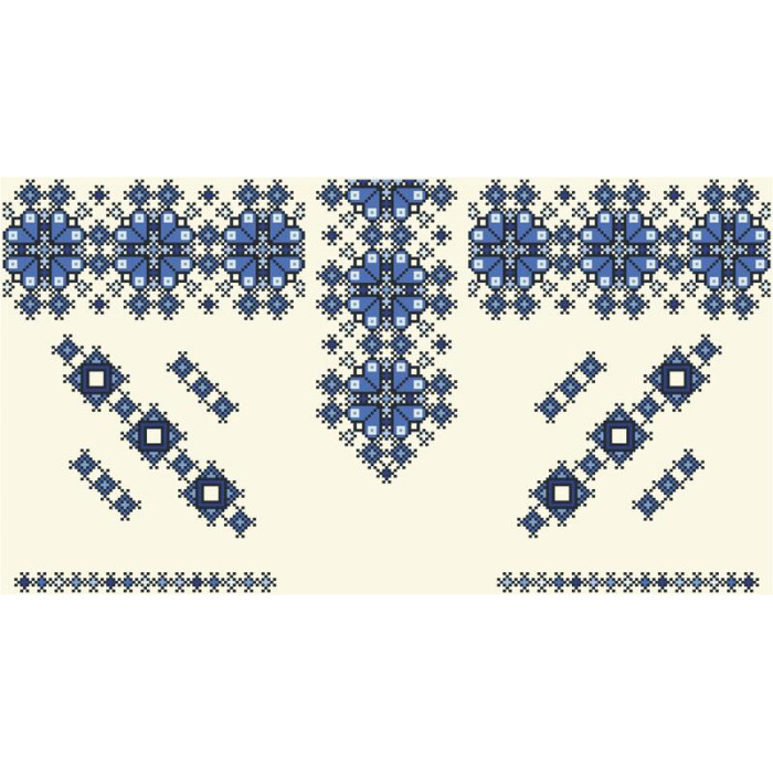 БД035дМ34нн Барвиста вишиванка Заготовка для вишивки - Блузка для дівчинки 4-7 років, габардин, бежевий