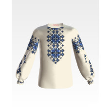БД035дМ36нн Барвиста вишиванка Заготовка для вишивки - Блузка для дівчинки 8-10 років, габардин, бежевий