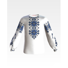 БД035пБ40нн Барвиста вишиванка Заготовка для вишивки - Блузка для дівчинки 11-12 років, габардин, білий