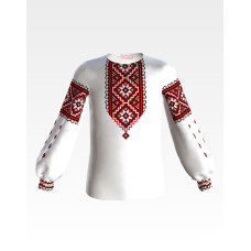 БД038хБ40нн Барвиста вишиванка Заготовка для вишивки - Блузка для дівчинки 11-12 років, батист, білий