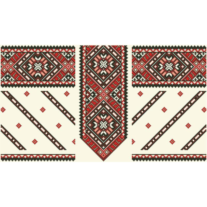 БД040дМ36нн Барвиста вишиванка Заготовка для вишивки - Блузка для дівчинки 8-10 років, габардин, бежевий