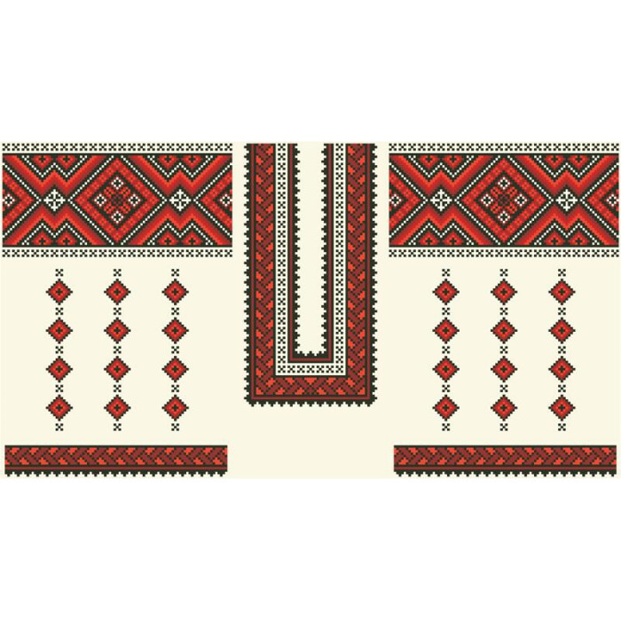 БД041дМ40нн Барвиста вишиванка Заготовка для вишивки - Блузка для дівчинки 11-12 років, габардин, бежевий