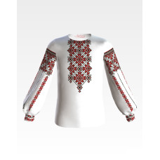 БД044хБ34нн Барвиста вишиванка Заготовка для вишивки - Блузка для дівчинки 4-7 років, батист, білий