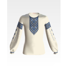 БД049шМ40нн Барвиста вишиванка Заготовка для вишивки - Блузка для дівчинки 11-12 років, шовк, бежевий