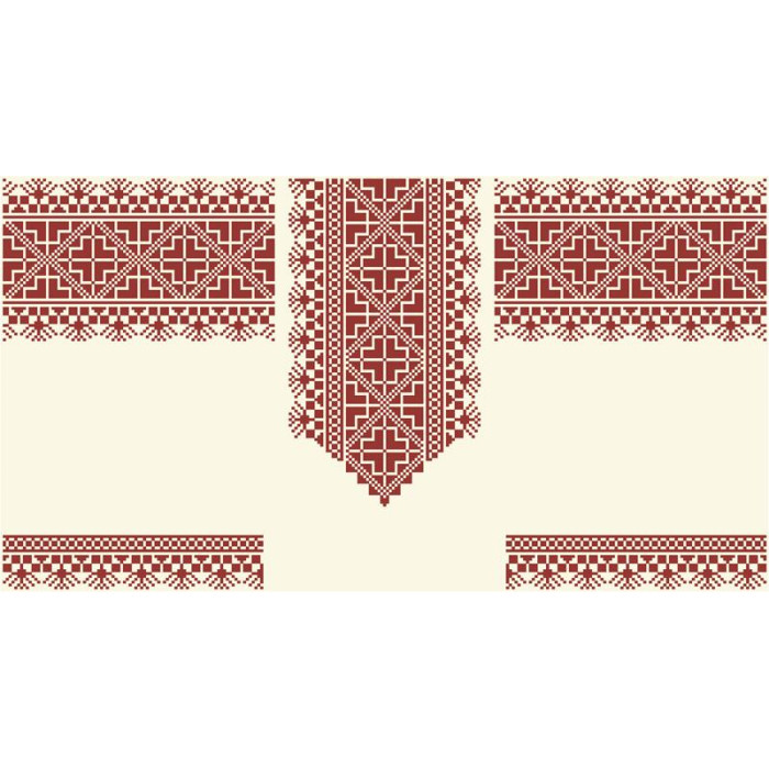 БД050дМ40нн Барвиста вишиванка Заготовка для вишивки - Блузка для дівчинки 11-12 років, габардин, бежевий