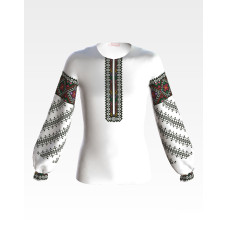 БД052дБ28нн Барвиста вишиванка Заготовка для вишивки - Блузка для дівчинки 1-3 роки, домотканне полотно, білий