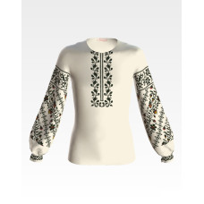 БД059дМ28нн Барвиста вишиванка Заготовка для вишивки - Блузка для дівчинки 1-3 роки, габардин, бежевий