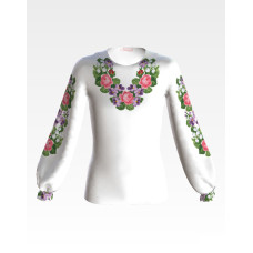 БД060дБ28нн Барвиста вишиванка Заготовка для вишивки - Блузка для дівчинки 1-3 роки, домотканне полотно, білий