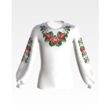 БД061дБ36нн Барвиста вишиванка Заготовка для вишивки - Блузка для дівчинки 8-10 років, домотканне полотно, білий