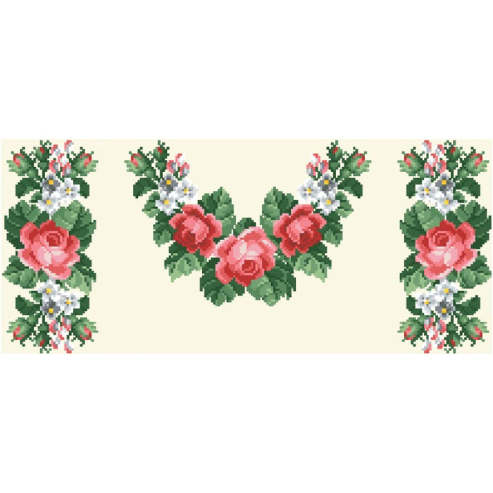 БД061дМ40нн Барвиста вишиванка Заготовка для вишивки - Блузка для дівчинки 11-12 років, габардин, бежевий