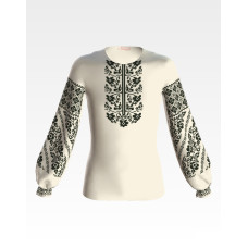 БД063хМ34нн Барвиста вишиванка Заготовка для вишивки - Блузка для дівчинки 4-7 років, батист, бежевий