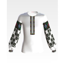 БД065шБ40нн Барвиста вишиванка Заготовка для вишивки - Блузка для дівчинки 11-12 років, шовк, білий