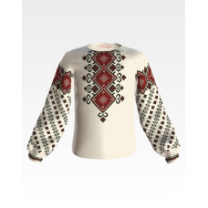 БД067дМ36нн Барвиста вишиванка Заготовка для вишивки - Блузка для дівчинки 8-10 років, габардин, бежевий