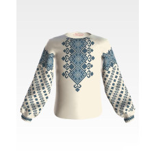 БД068хМ28нн Барвиста вишиванка Заготовка для вишивки - Блузка для дівчинки 1-3 роки, батист, бежевий