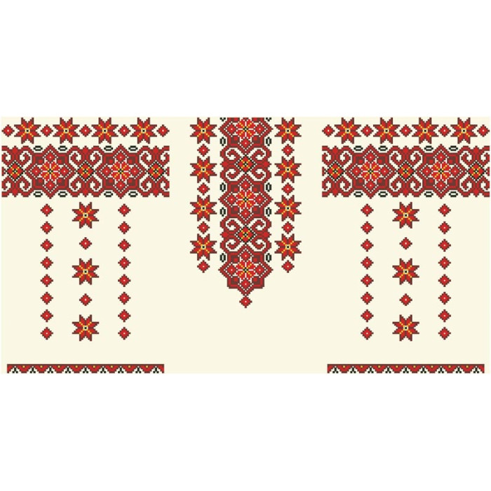 БД072дМ28нн Барвиста вишиванка Заготовка для вишивки - Блузка для дівчинки 1-3 роки, габардин, бежевий