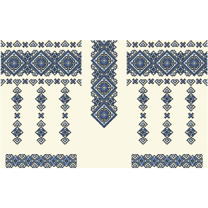 БД083дМ40нн Барвиста вишиванка Заготовка для вишивки - Блузка для дівчинки 11-12 років, габардин, бежевий