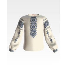 БД083хМ28нн Барвиста вишиванка Заготовка для вишивки - Блузка для дівчинки 1-3 роки, батист, бежевий