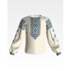 БД088дМ28нн Барвиста вишиванка Заготовка для вишивки - Блузка для дівчинки 1-3 роки, габардин, бежевий