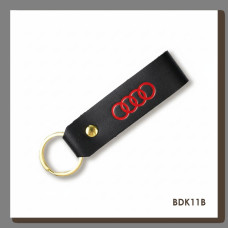 BDK11B Babylon Брелок-петля для авто AUDI чорний, червоне тиснення, шкіра