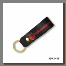 BDK141B Babylon Брелок-петля для авто VOLKSWAGEN чорний, червоне тиснення, шкіра