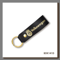BDK141D Babylon Брелок-петля для авто VOLKSWAGEN чорний, золоте тиснення, шкіра