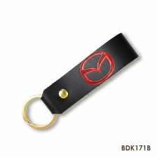 BDK171B Babylon Брелок-петля для авто MAZDA чорний червоне тиснення, шкіра