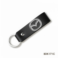 BDK171C Babylon Брелок-петля для авто MAZDA чорний срібне тиснення, шкіра