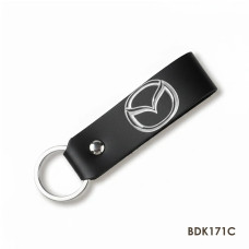 BDK171C Babylon Брелок-петля для авто MAZDA чорний срібне тиснення, шкіра