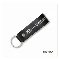 BDK211C Babylon Брелок-петля для авто HYUNDAI чорний срібне тиснення, шкіра