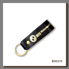 BDK21D Babylon Брелок-петля для авто BMW чорний, золоте тиснення, шкіра