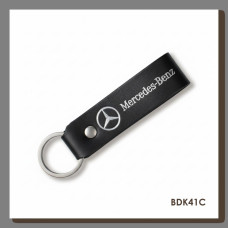BDK41C Babylon Брелок-петля для авто MERCEDES-BENZ чорний, срібне тиснення, шкіра