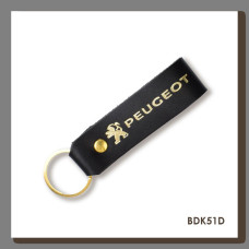 BDK51D Babylon Брелок-петля для авто PEUGEOT чорний, золоте тиснення, шкіра
