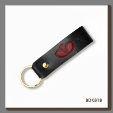 BDK81B Babylon Брелок-петля для авто DAEWOO чорний, червоне тиснення, шкіра