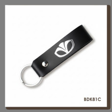 BDK81C Babylon Брелок-петля для авто DAEWOO чорний, срібне тиснення, шкіра