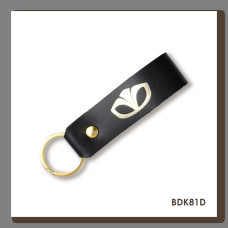 BDK81D Babylon Брелок-петля для авто DAEWOO чорний, золоте тиснення, шкіра