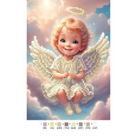 БДНБ-003 БлагоДар Набір для вишивки бісером - Янголятко 19,5x25 см (атлас)