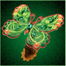 BGP-085 3d Ажурна метелик. Натхнення. Набір для вишивки бісером на прозорій основі