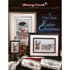 BK109 Stoney Creek Буклет схем для вишивки рахунковим хрестиком - A Visit From Father Christmas, папір
