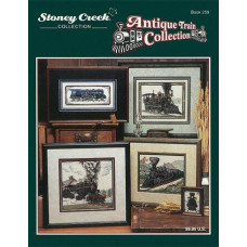 BK259 Stoney Creek Буклет схем для вишивки рахунковим хрестиком - Antique Train Collection, папір