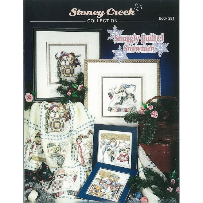 BK281 Stoney Creek Буклет схем для вишивки рахунковим хрестиком - Snuggly Quilted Snowmen, папір