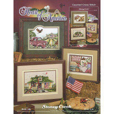 BK348 Stoney Creek Буклет схем для вишивки рахунковим хрестиком - Heart of America, папір