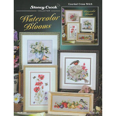 BK355 Stoney Creek Буклет схем для вишивки рахунковим хрестиком - Watercolor Blooms, папір