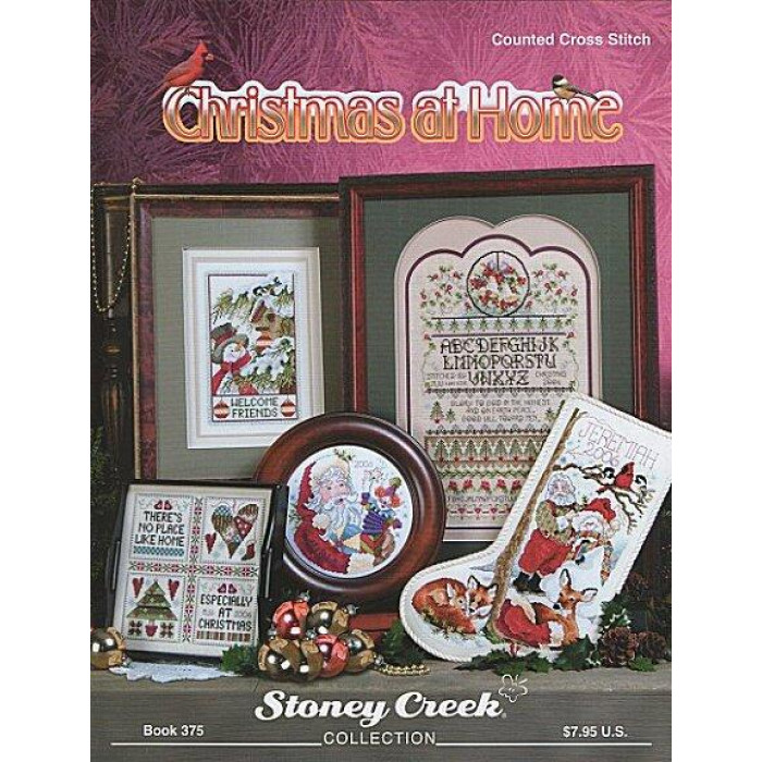 BK375 Stoney Creek Буклет схем для вишивки рахунковим хрестиком - Christmas at Home, папір