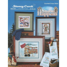 BK381 Stoney Creek Буклет схем для вишивки рахунковим хрестиком - Snow Happens, папір