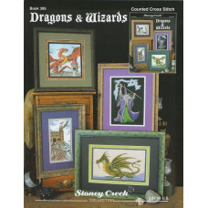 BK395 Stoney Creek Буклет схем для вишивки рахунковим хрестиком - Dragons & Wizards, папір