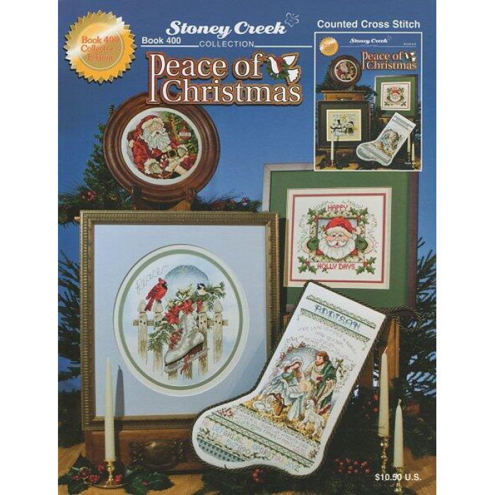 BK400 Stoney Creek Буклет схем для вишивки рахунковим хрестиком - Peace of Christmas, папір