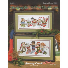 BK411 Stoney Creek Буклет схем для вишивки рахунковим хрестиком - Hanging Around for Christmas, папір