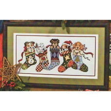 BK411BP Stoney Creek Комплект ґудзиків Button Pack- Puppies in Stockings